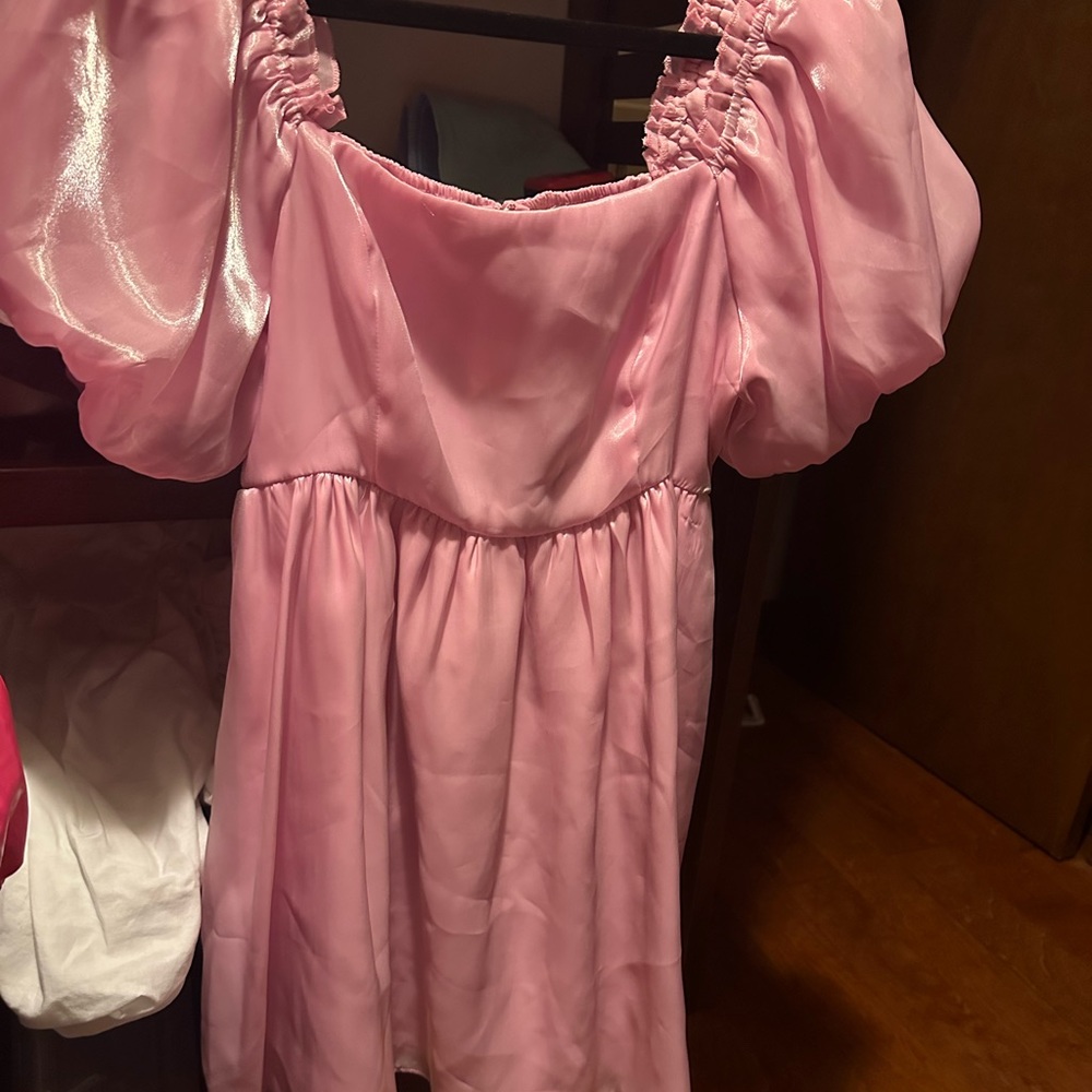 Bubble gum pink cute dress L